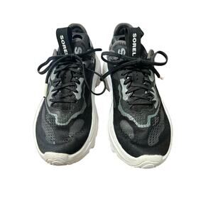 SOREL Black White Chunky Womens Kinetic Breakthru Day City Lace Sneaker US 5